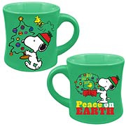 Peanuts Snoopy Peace On Earth Christmas 12 oz. Fluted Mug